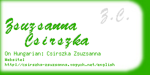 zsuzsanna csirszka business card